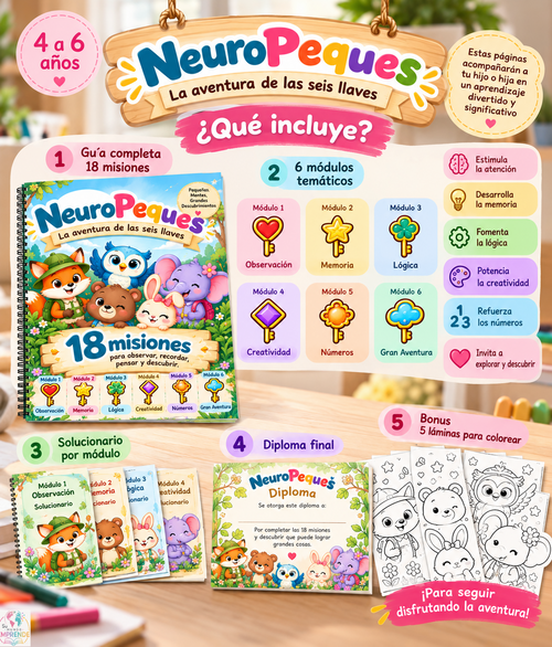 NeuroPeques | 18 misiones para aprender jugando + Bonus